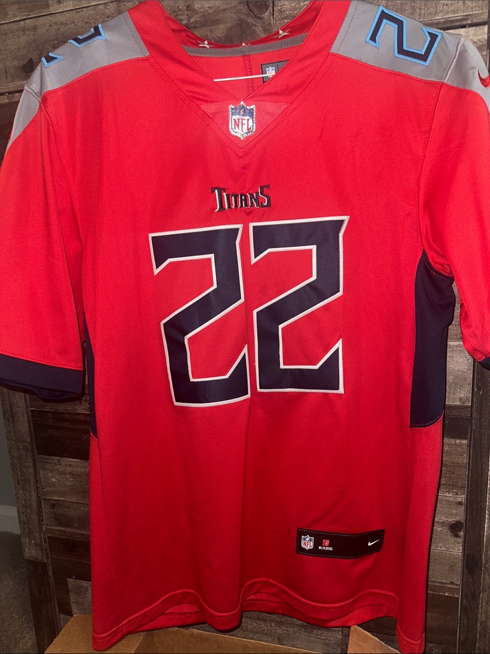 🔥 Men’s Nike Alternate Red Tennessee Titans Derrick Henry Jersey